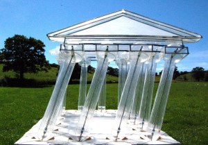 v early glass outside